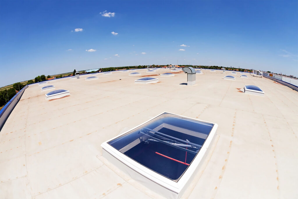 commercial rooftop ready to be inspected
