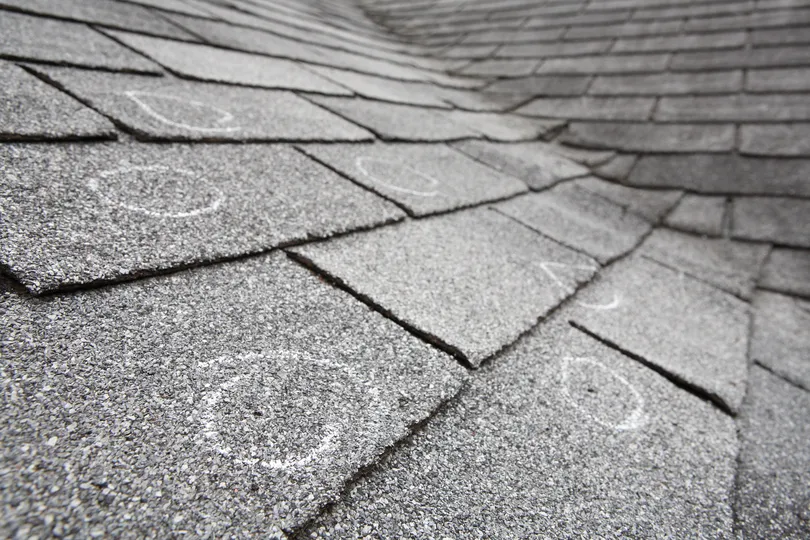 Hail damaged roof in Minnetonka