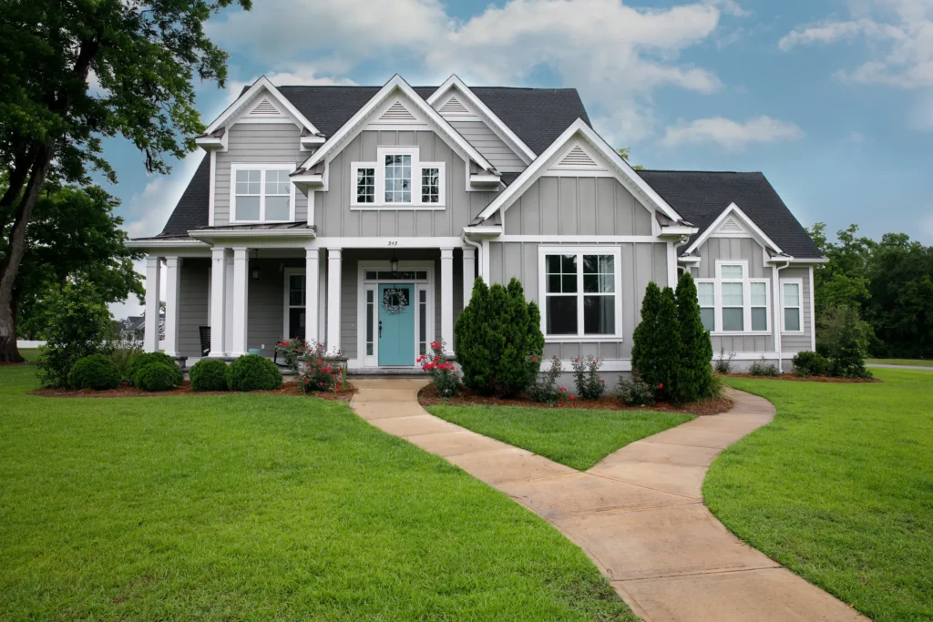 Light gray house with a green yard in Blaine