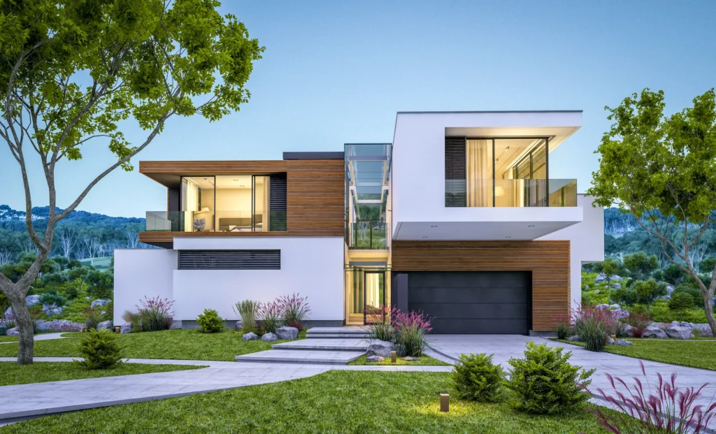 New home in Minnetonka with bright windows