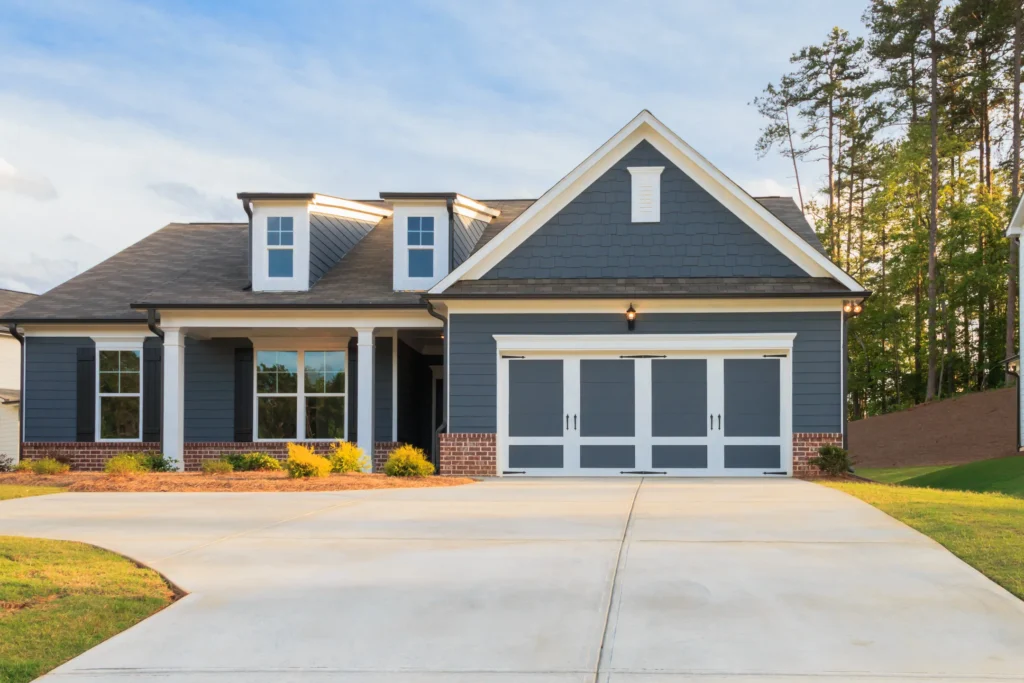 Navy blue house in Minnetonka