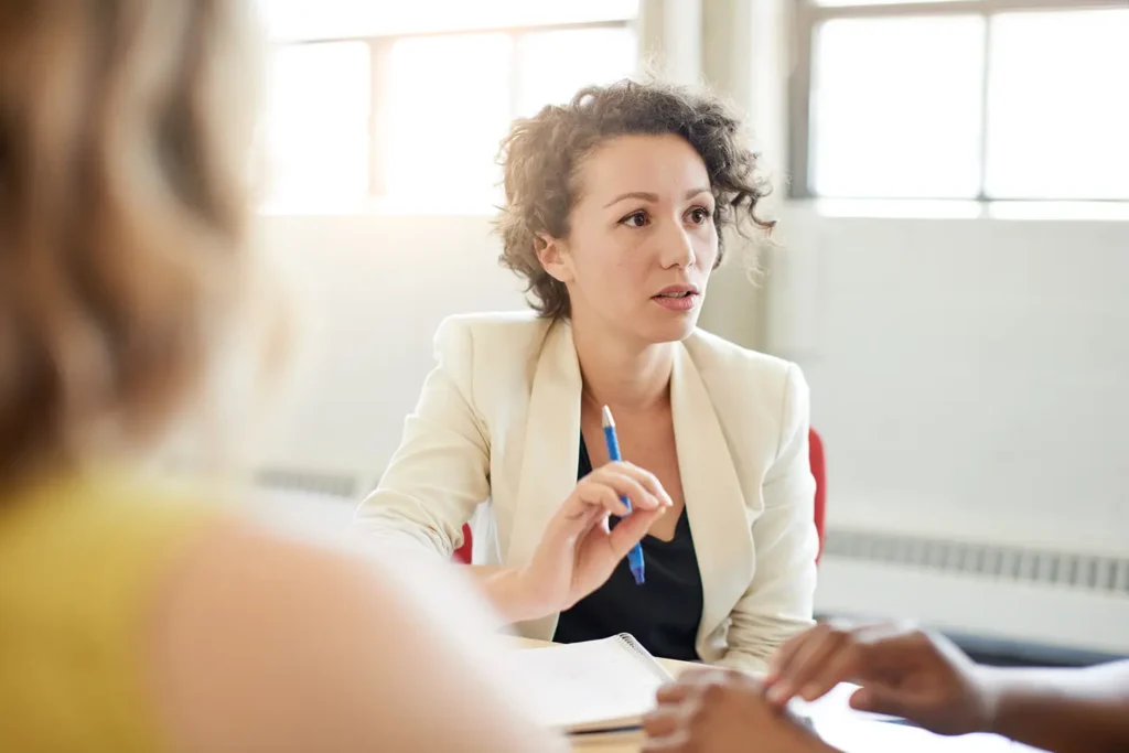 northface property manager talking to valuable clients