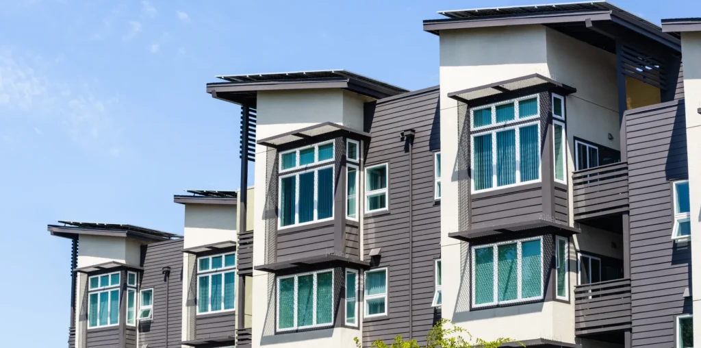 Dark gray apartments in Wayzata