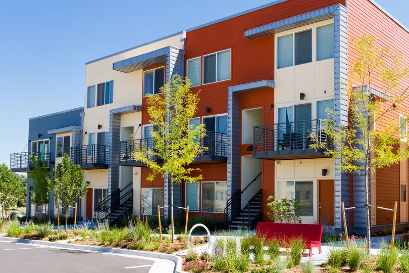 Red apartments in Minnetonka