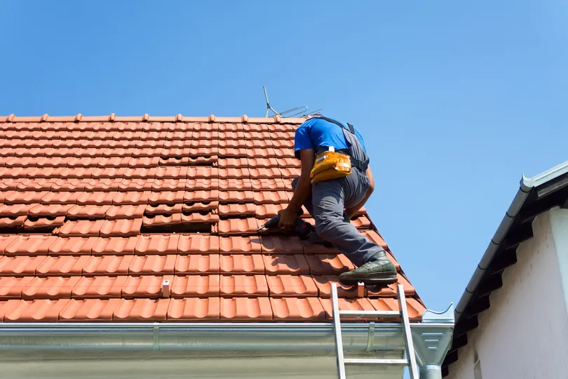 Roof repair on a home in Zimmerman 