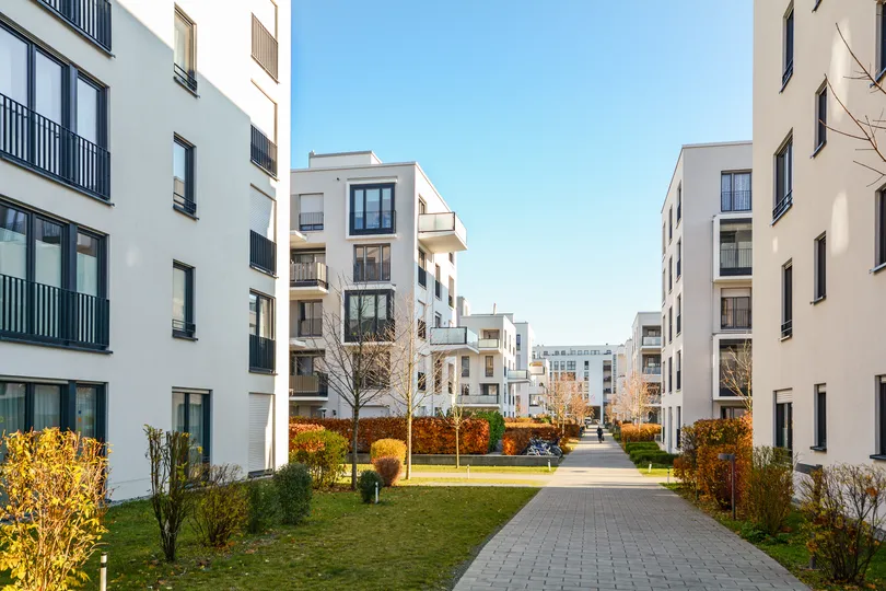 White apartments in Wayzata