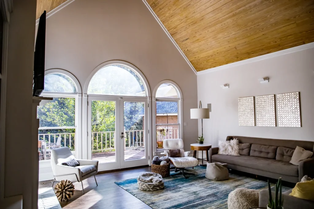 large door windows home interior