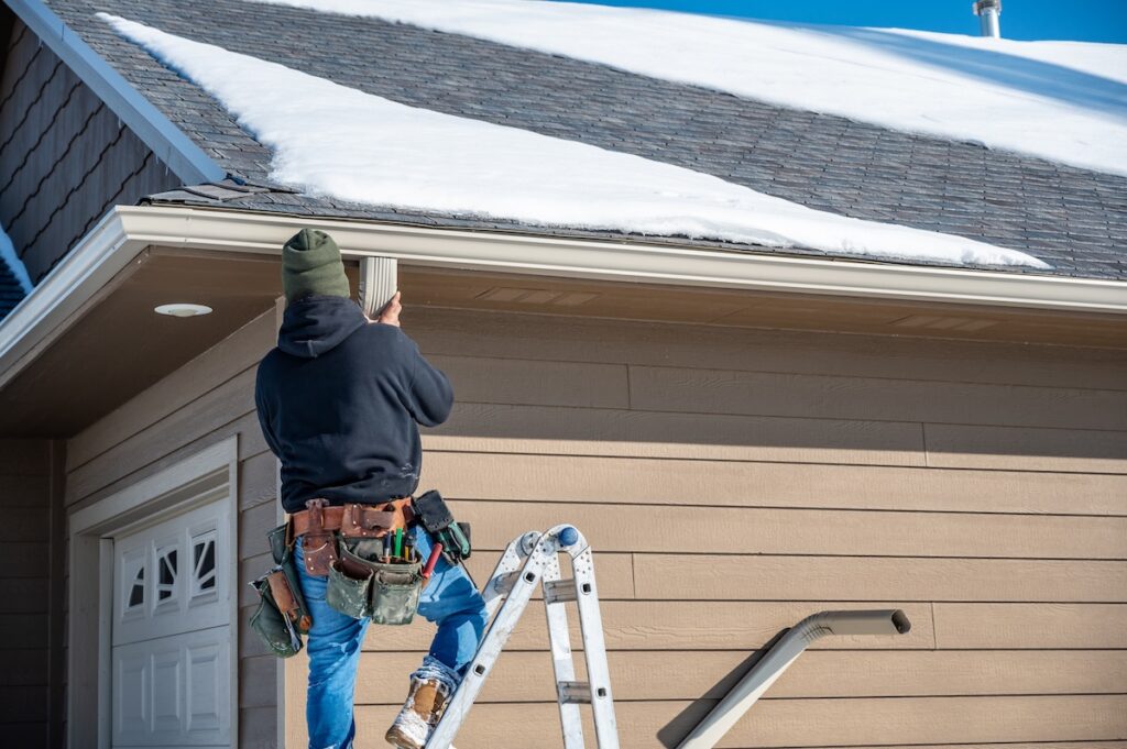 Winter gutter maintenance