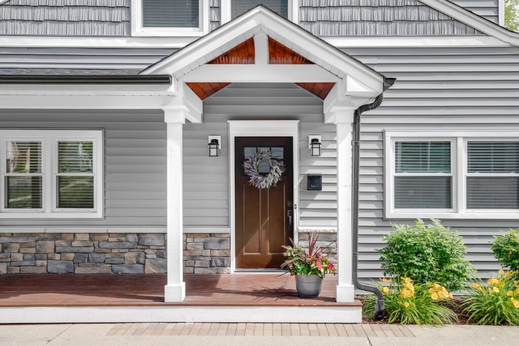 front stoop gray siding sartell mn