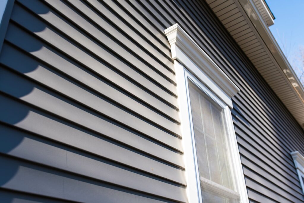 Dark vinyl siding